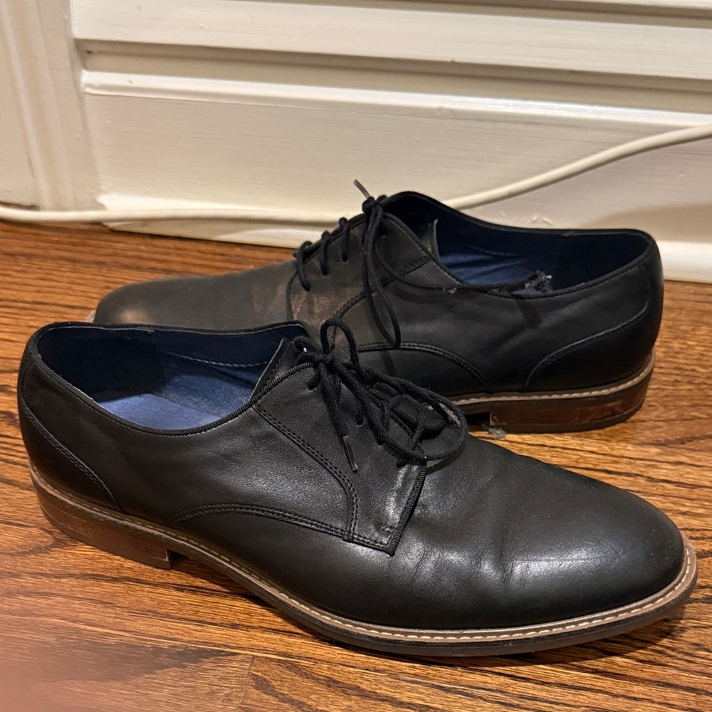 Steve Madden Biltmore Black Leather Oxfords